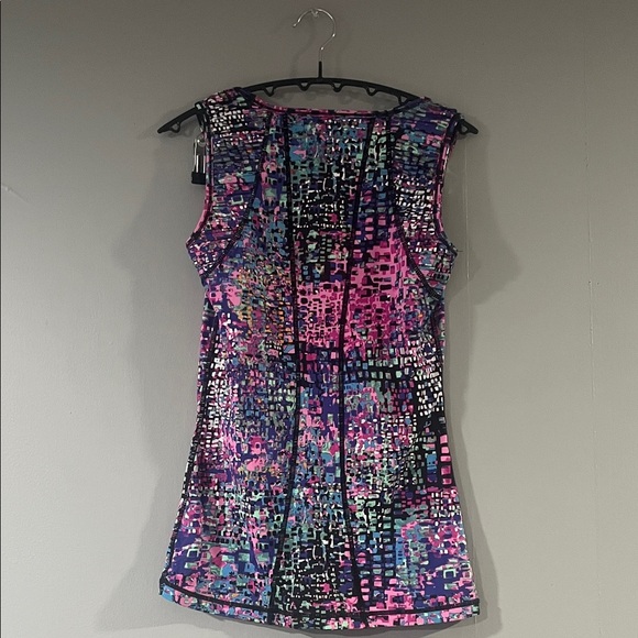 Jockey Pink and Blue Abstract Tank Top Soze XXS - Picture 3 of 3